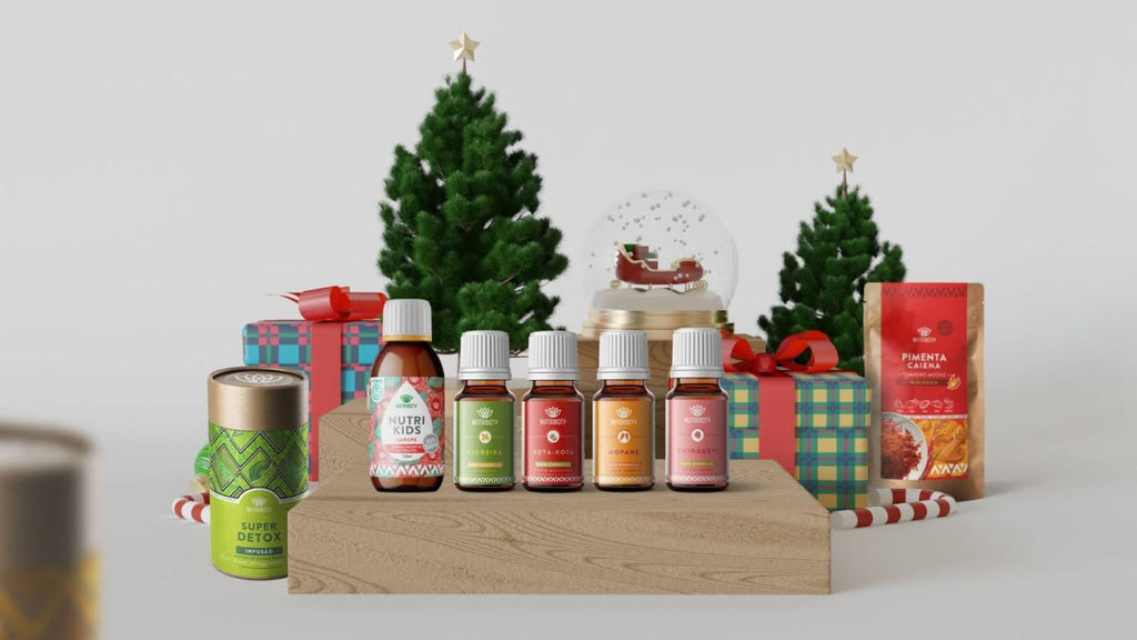 Vem aí o Natal! Ofereça saúde com os óleos essenciais e vegetais, infusões, suplementos, entre tantos outros produtos da Nutriboty!