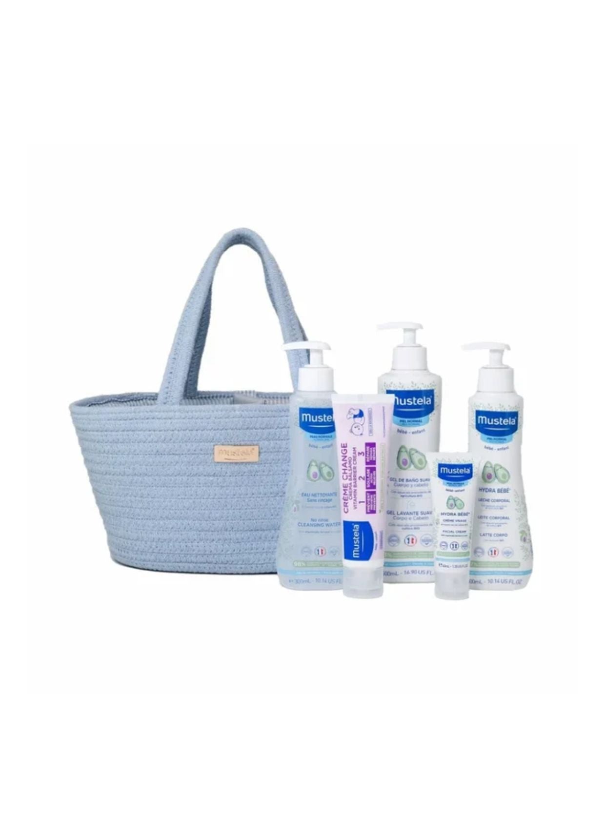 Cesta 'Os Essenciais' Mustela Azul