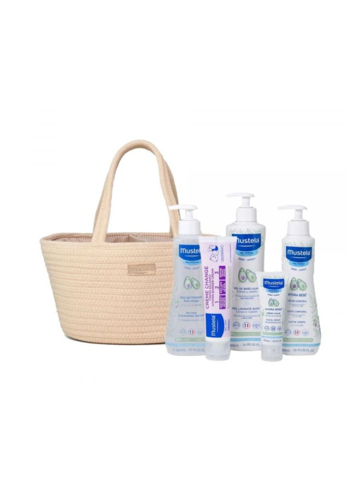 Cesta 'Os Essenciais' Mustela Taupe