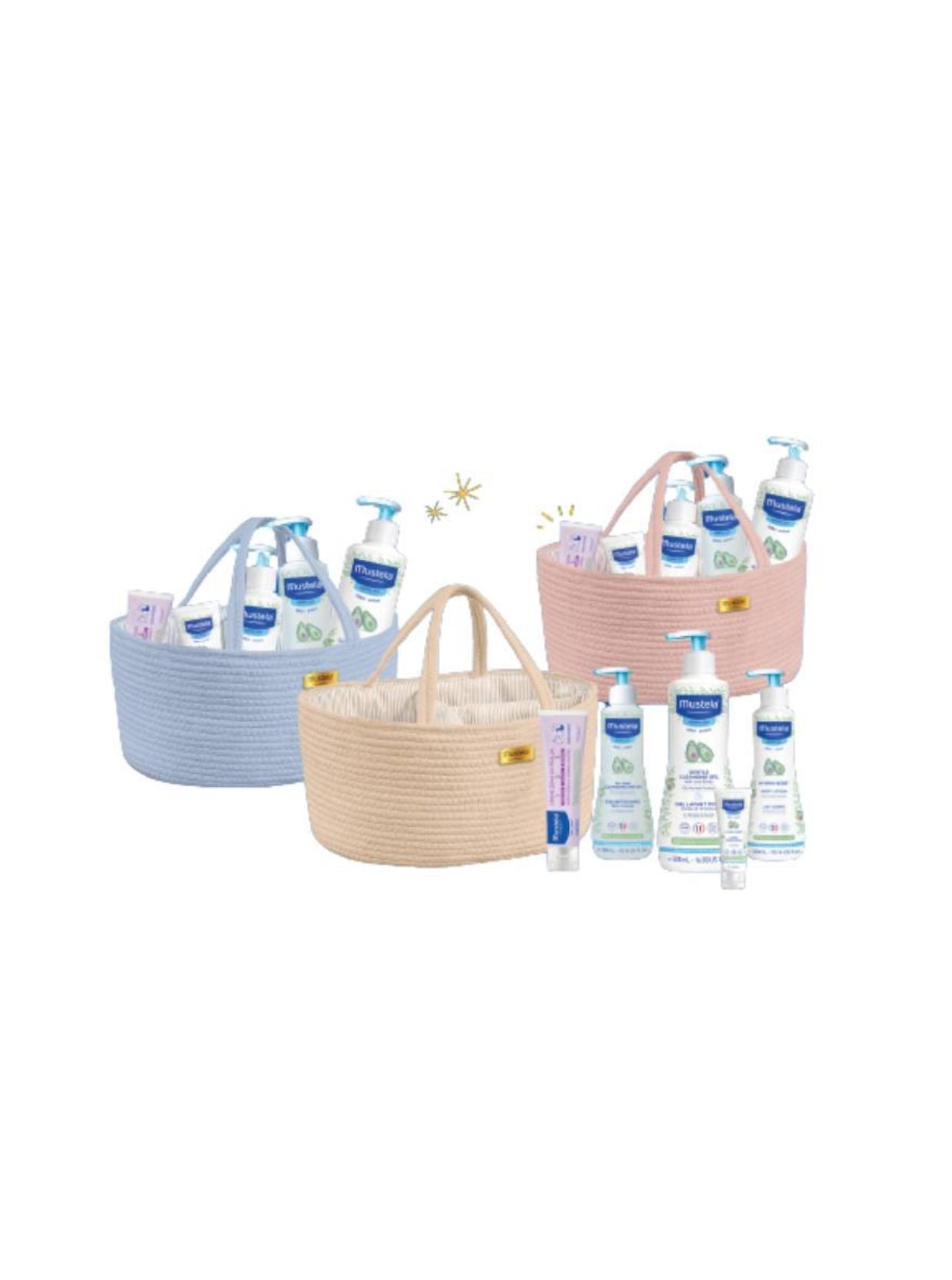 Cesta 'Os Essenciais' Mustela Azul