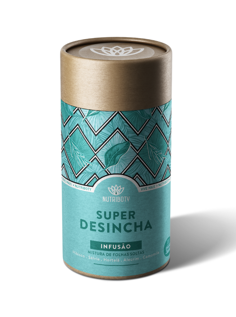 Sensação de inchaço? Descobre a Infusão Super Desincha, uma combinação poderosa de alecrim, hortelã, camomila, hibisco e sálvia para promover a tua saúde e bem-estar!